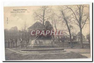 Nogent Rotrou Old Postcard Statue of Remy Belleau and the castle