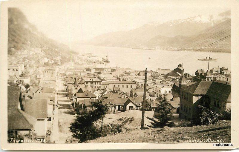 1920s Juneau Alaska Birdseye View  Thwaites #1793 RPPC Real Photo postcard 11437