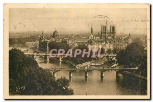 Old Postcard Paris Strolling la Cite Notre Dame