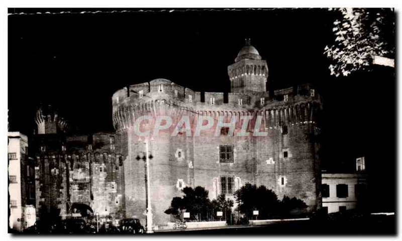 Postcard Modern Perpignan Castillet Night