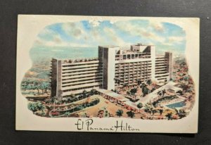 Mint Vintage El Panama Hilton Hotel Panama Illustrated Postcard