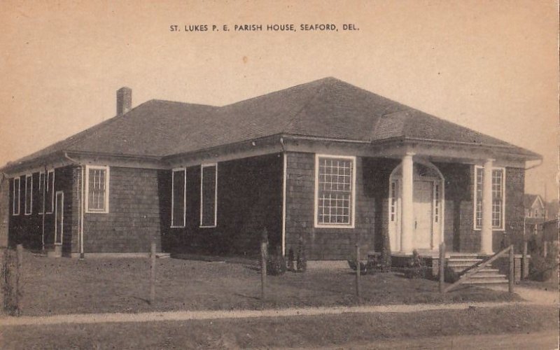 Postcard St Lukes PE Parish House Seaford DE