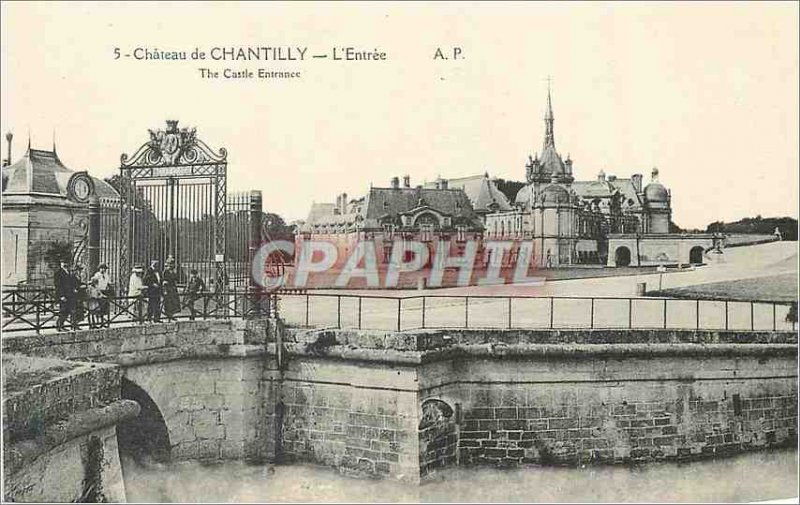 Old Postcard Chateau de Chantilly the entry