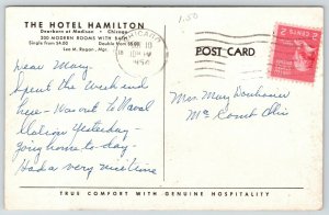 Chicago Illinois~Hotel Hamilton~Dearborn at Madison~Drawn Porter Shows Room~1954 