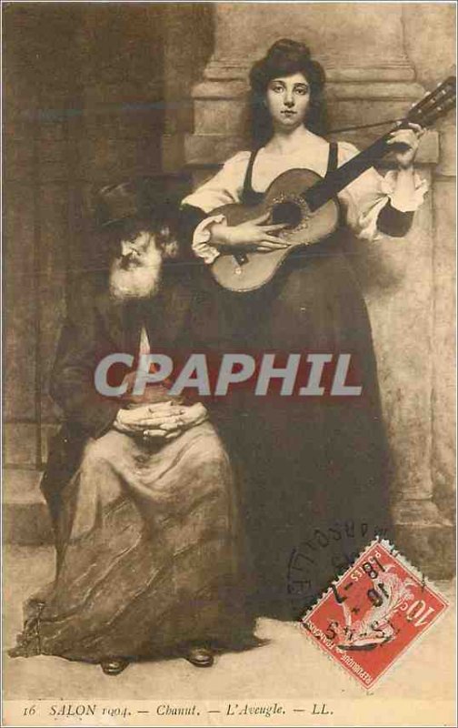 Old Postcard Salon 1904 The Blind Chanut