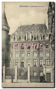 Old Postcard Bruges Court Des Princes