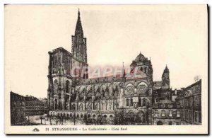 Old Postcard Strasbourg La Cathedrale Cote Sud