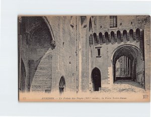 Postcard La Porte Notre Dame Le Palais des Papes Avignon France