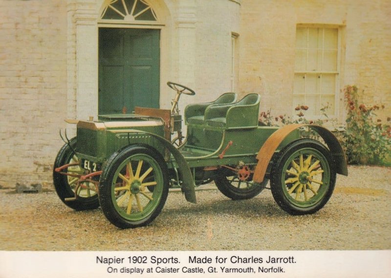 Napier 1902 Sports Car Charles Jarrott at Norfolk Postcard