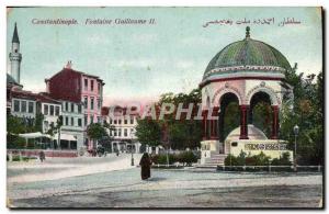 Postcard Old Constantinople Fontaine Guillaume II Turkey