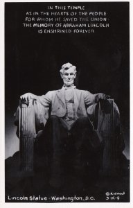 Washington D C Lincoln Monument Lincoln Statue Real Photo