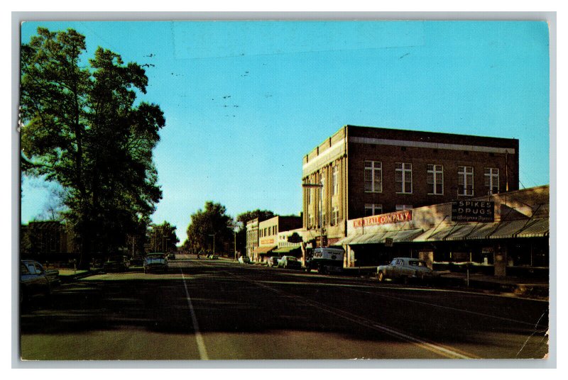 1976 Crossett Arkansas Main Street Looking South Vintage Standard View Postcard