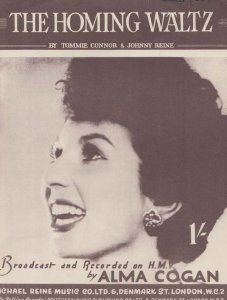 The Homing Waltz Alma Cogan 1950s Sheet Music