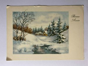 POSTED 1911 VINTAGE GREETING POSTCARD - BONNE ANNEE HAPPY NEW YEAR  (KK783) 