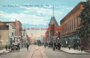 WI, Green Bay, Wisconsin, West Walnut Street, Looking East, Business Section