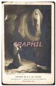 Old Postcard Remembrance Lourdes Apparition Bernadette Soubirous
