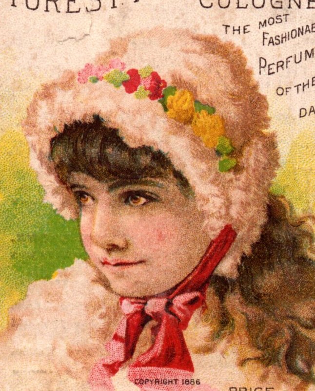 1886 Austen's Forest Flower Cologne S. Milzer & Son Perfumed Card F136