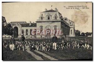 Old Postcard Hunting hounds is Chateau de Chantilly pack the output Dogs Dog