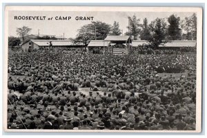 c1920 Roosevelt Camp Grant Soldiers Rockford Illinois Vintage Antique Postcard