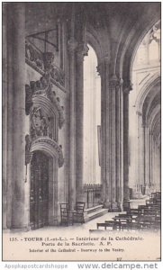 France Tours Interieure de la Cathedrale Porte de la Sacristie