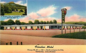 Postcard Colorado Trinidad Frontier Motel roadside occupation McGarr 23-8785