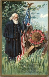 Decoration Day American Civil War Wounded Veteran Amputee c1910 Postcard