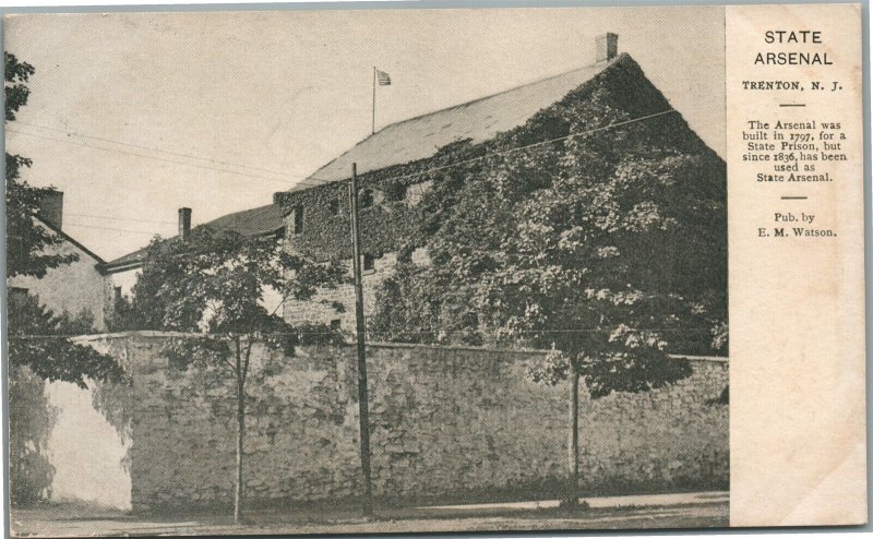 TRENTON NJ STATE ARSENAL ANTIQUE POSTCARD