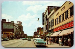 Elkhart Indiana~FW Woolworth Store~Kresge~Theatre Parent Trap~1950s Cars~1965