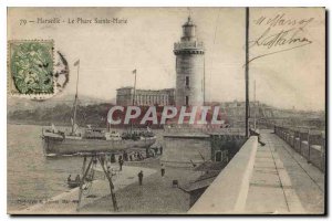 Old Postcard Marseille Lighthouse St. Mary
