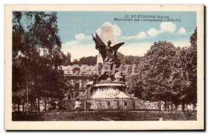 Postcard Old St Etienne Monument Fighters 1870 1871