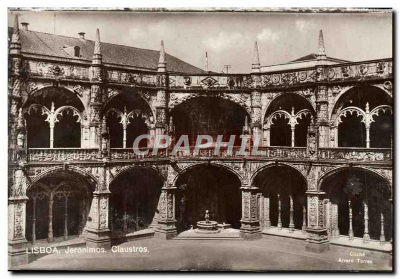 Postcard Old Lisboa Jeronimos Cloisters