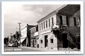 Ste Genevieve~Tavern Touts Falstaff~Farm Bureau~Western Auto~Thrift Flowers RPPC