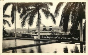 c1933 RPPC Postcard; SS Virginia in Panama Canal, Panama Pacific Steamship Line