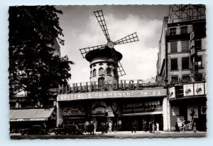 RPPC Le Moulin Rouge Cabaret Montmartre Greff Paris France 4x6 Postcard