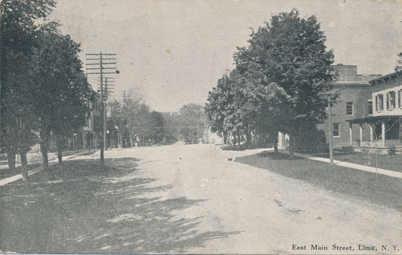 Lima NY, New York - East Main Street - pm 1922 - DB