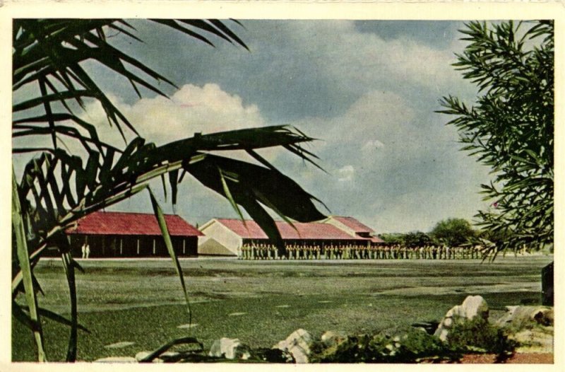 curacao, N.A., WILLEMSTAD, Marine Camp Suffisant Courtyard, Curiosa Postcard