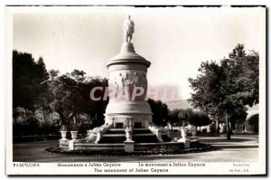 Old Postcard Pamplona Monumento a Julian Geyarre The Monument Julien Gayarre