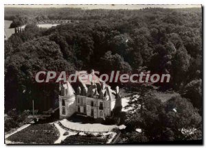 Postcard Modern Surroundings of Lavernat Sarthe Chateau Mange Aerial view