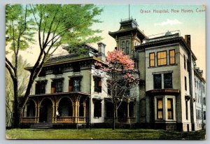 New Haven  Connecticut  Grace Hospital  Postcard