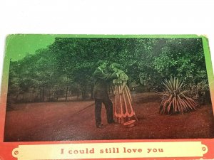 Vintage Postcard 1911 I could still love you. Man & Woman Scene