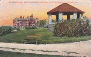 Maine Portland Maine General Hospital From Western 1908