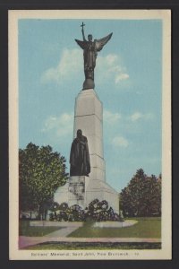 Canada New Brunswick SAINT JOHN Soldiers' Monument ~ WB PECO