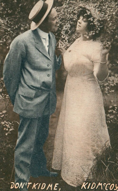 Vintage Postcard 1914 Don't Kid Me.  Kid McCoy Man and Woman Courting Love