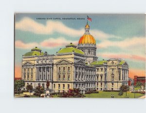 Postcard Indiana State Capitol, Indianapolis, Indiana