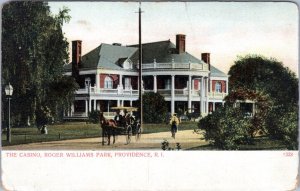 Postcard RI Providence - Roger Williams Park - The Casino