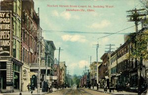 c1910 Postcard; Steubenville OH Main Street from Court St. Jefferson County