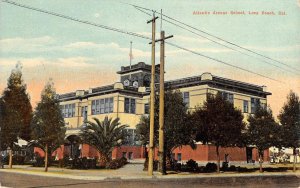 Atlantic Avenue School, Long Beach, California ca 1910s Vintage Postcard