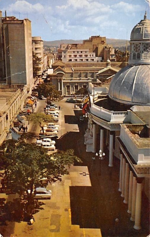 Street Scene, Capitol Building Caracas Venezuela Unused 