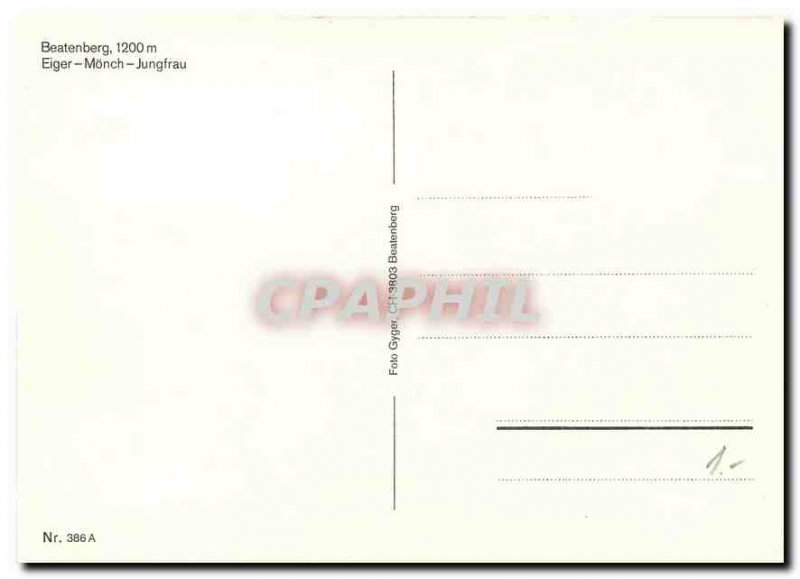 Postcard Modern Beatenberg Eiger Monch Jungfrau