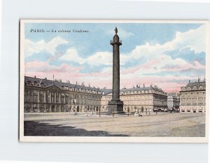 Postcard La colonne Vendome Paris France